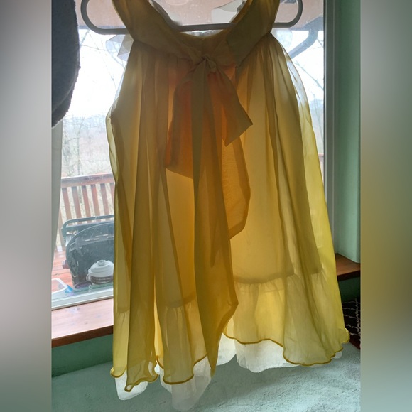 Yellow & White Floral Yoke Dress - Picture 6 of 9